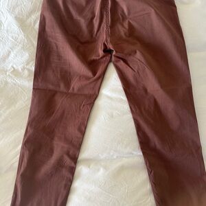 Brand Ankle Cropped Pants in Burgundy